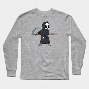 Flossing Grim Reaper // Funny Halloween Floss Dance Long Sleeve T-Shirt